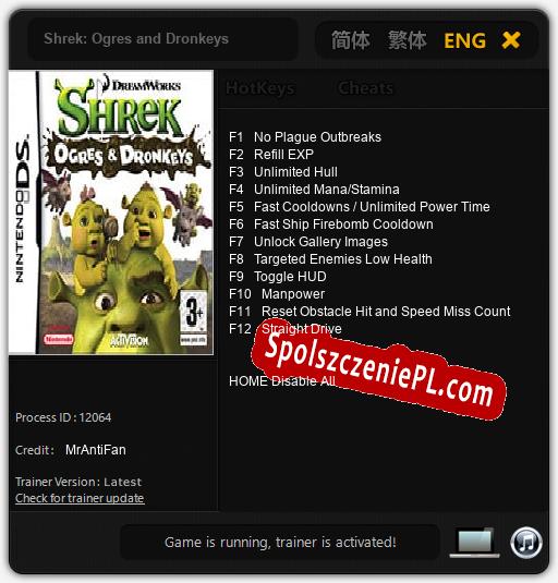 Shrek: Ogres and Dronkeys: Cheats, Trainer +12 [MrAntiFan]