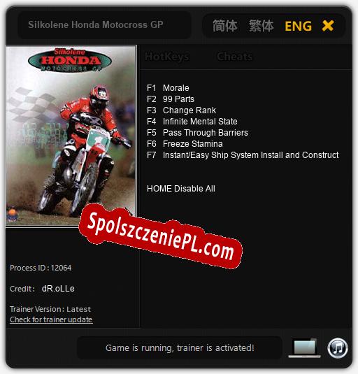 Silkolene Honda Motocross GP: Treinador (V1.0.50)