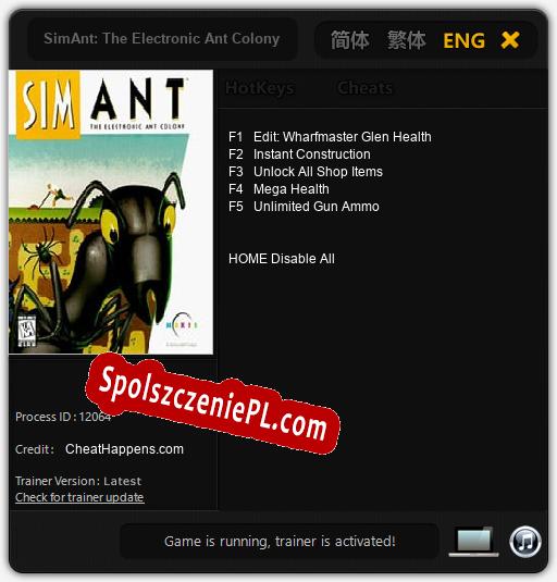 Treinador liberado para SimAnt: The Electronic Ant Colony [v1.0.5]