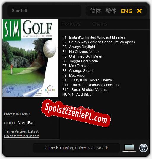 SimGolf: Cheats, Trainer +13 [MrAntiFan]