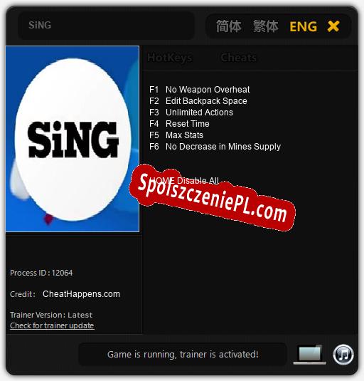 SiNG: Treinador (V1.0.43)