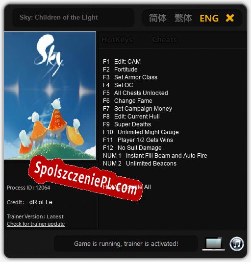 Sky: Children of the Light: Cheats, Trainer +14 [dR.oLLe]