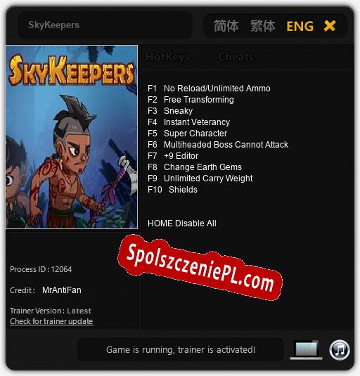 SkyKeepers: Trainer +10 [v1.5]