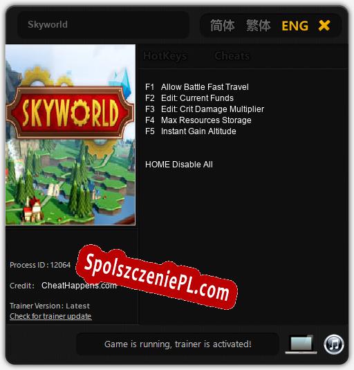 Skyworld: Cheats, Trainer +5 [CheatHappens.com]