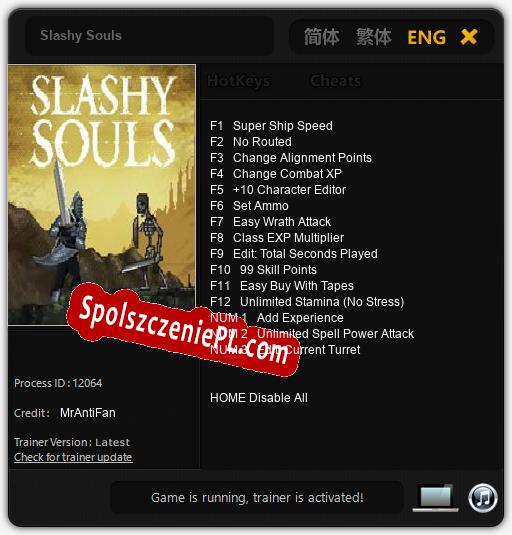 Slashy Souls: Cheats, Trainer +15 [MrAntiFan]