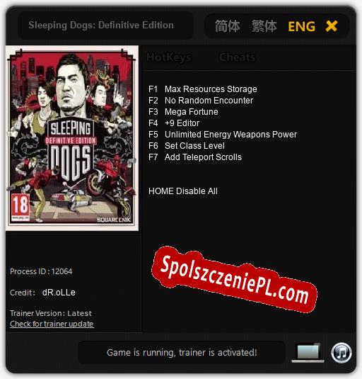 Sleeping Dogs: Definitive Edition: Trainer +7 [v1.6]