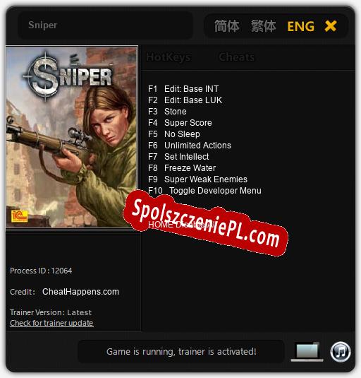 Sniper: Trainer +10 [v1.9]