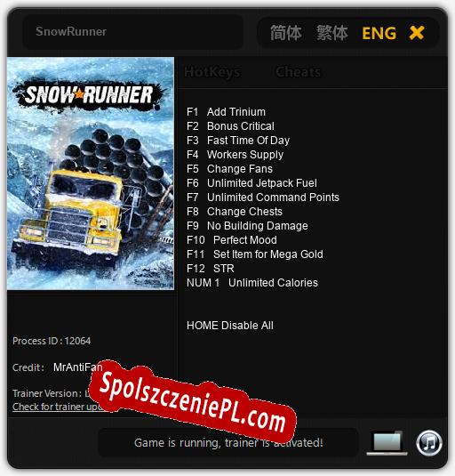 SnowRunner: Cheats, Trainer +13 [MrAntiFan]