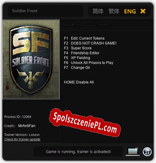 Soldier Front: Cheats, Trainer +7 [MrAntiFan]