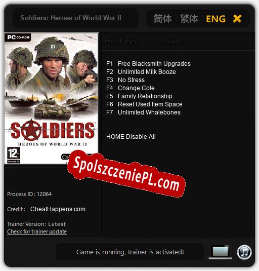 Treinador liberado para Soldiers: Heroes of World War II [v1.0.7]