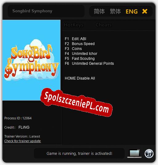 Songbird Symphony: Trainer +6 [v1.8]