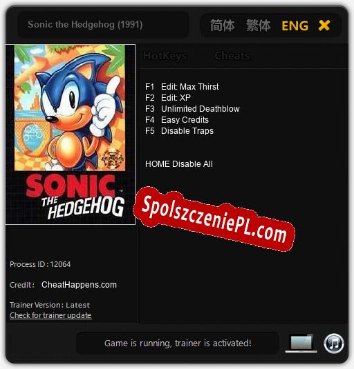 Sonic the Hedgehog (1991): Cheats, Trainer +5 [CheatHappens.com]