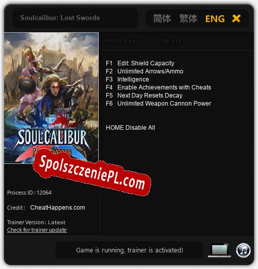 Soulcalibur: Lost Swords: Cheats, Trainer +6 [CheatHappens.com]