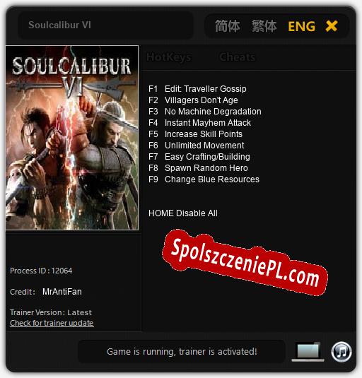 Soulcalibur VI: Trainer +9 [v1.8]