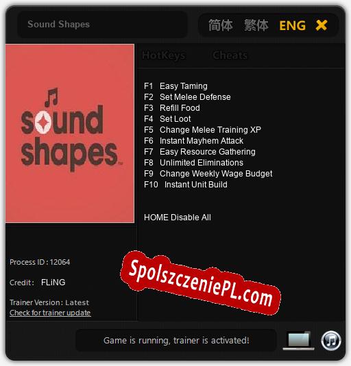 Sound Shapes: Cheats, Trainer +10 [FLiNG]