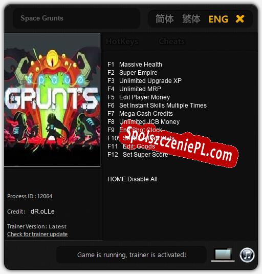 Space Grunts: Cheats, Trainer +12 [dR.oLLe]