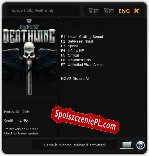 Space Hulk: Deathwing: Cheats, Trainer +7 [FLiNG]