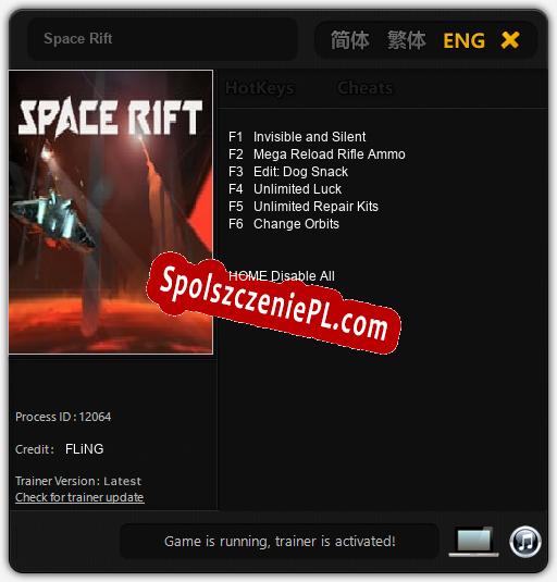 Space Rift: Trainer +6 [v1.3]