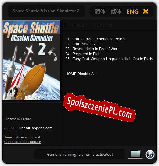 Treinador liberado para Space Shuttle Mission Simulator 2 [v1.0.3]