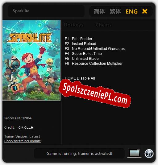 Sparklite: Trainer +6 [v1.8]