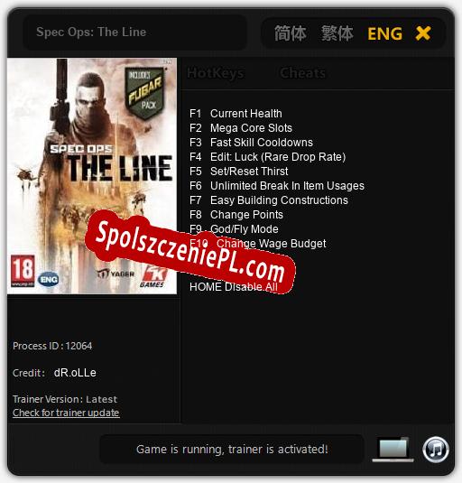 Spec Ops: The Line: Treinador (V1.0.48)