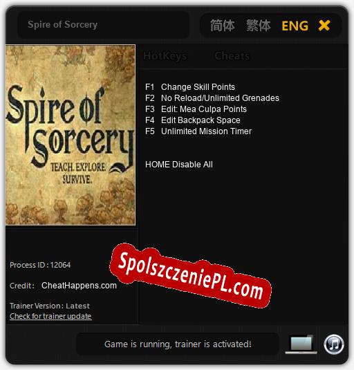 Spire of Sorcery: Cheats, Trainer +5 [CheatHappens.com]