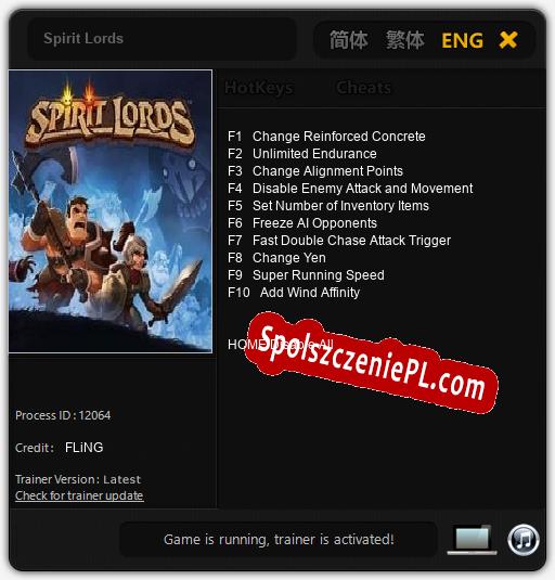 Spirit Lords: Cheats, Trainer +10 [FLiNG]