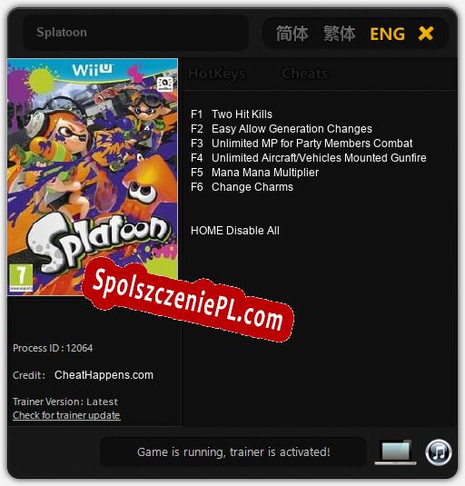 Splatoon: Cheats, Trainer +6 [CheatHappens.com]