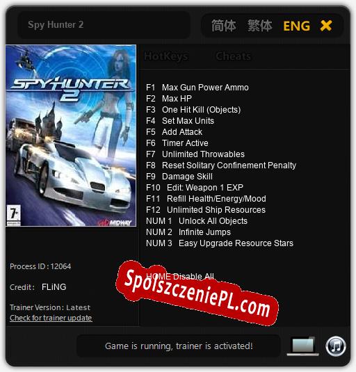 Spy Hunter 2: Cheats, Trainer +15 [FLiNG]