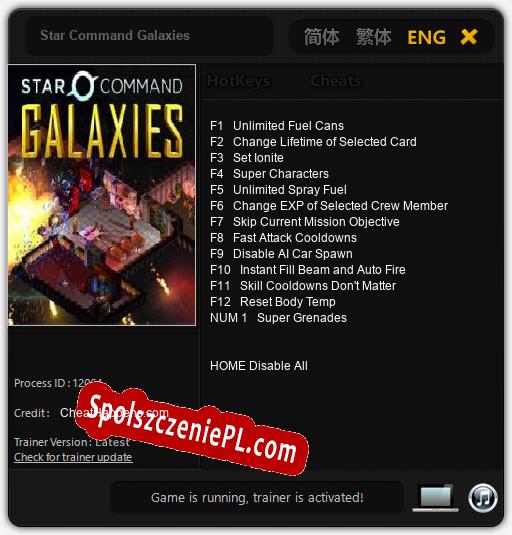 Star Command Galaxies: Cheats, Trainer +13 [CheatHappens.com]