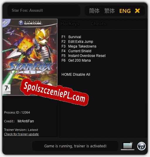 Star Fox: Assault: Cheats, Trainer +6 [MrAntiFan]