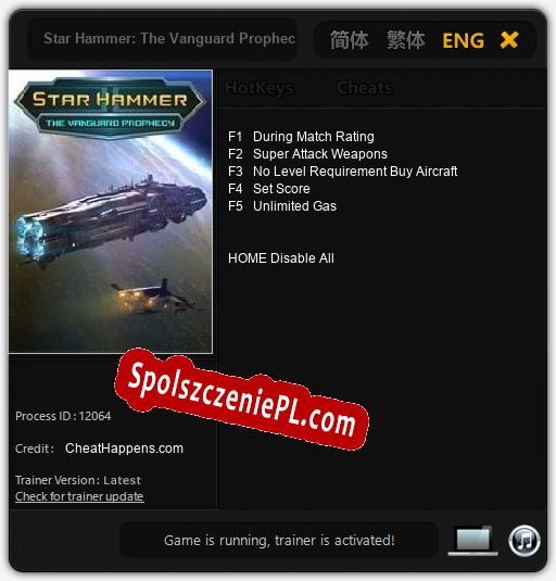 Star Hammer: The Vanguard Prophecy: Cheats, Trainer +5 [CheatHappens.com]