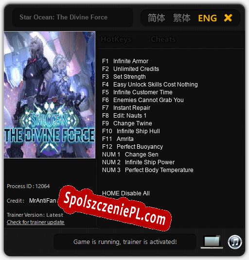 Star Ocean: The Divine Force: Cheats, Trainer +15 [MrAntiFan]