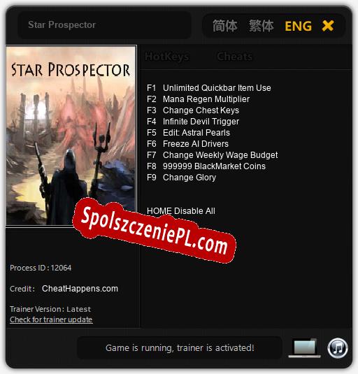 Star Prospector: Trainer +9 [v1.8]