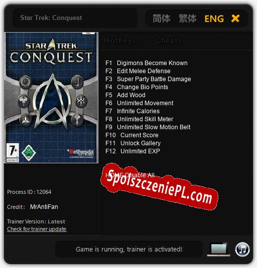 Star Trek: Conquest: Treinador (V1.0.67)