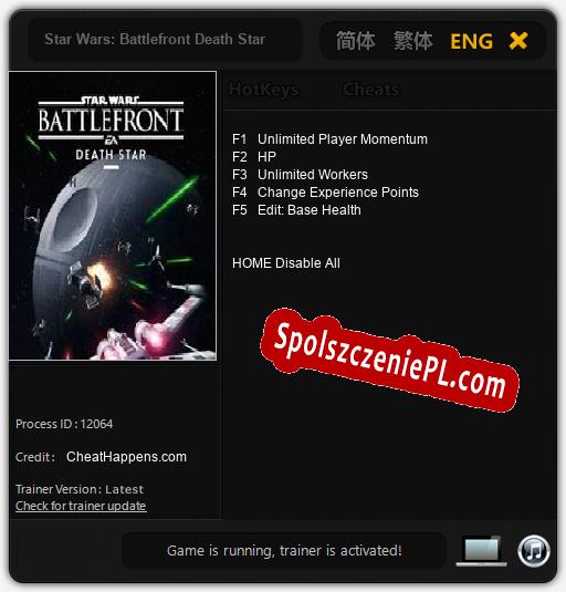 Treinador liberado para Star Wars: Battlefront Death Star [v1.0.1]