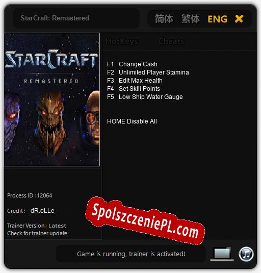 Treinador liberado para StarCraft: Remastered [v1.0.2]