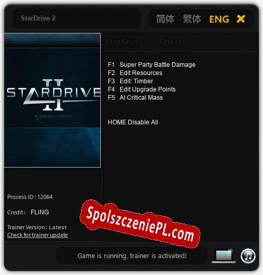 Treinador liberado para StarDrive 2 [v1.0.2]