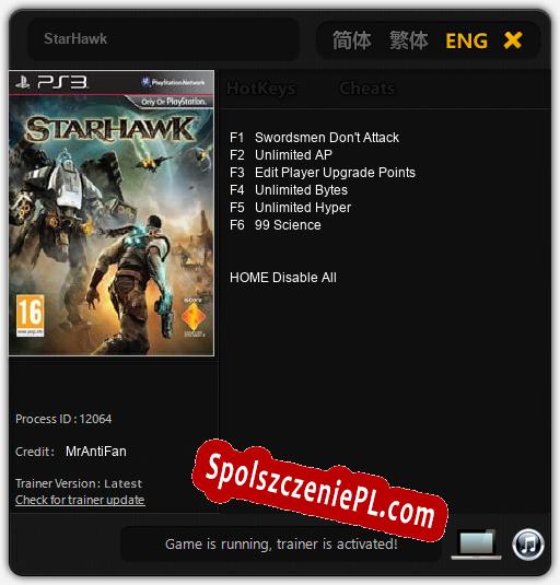 StarHawk: Trainer +6 [v1.3]