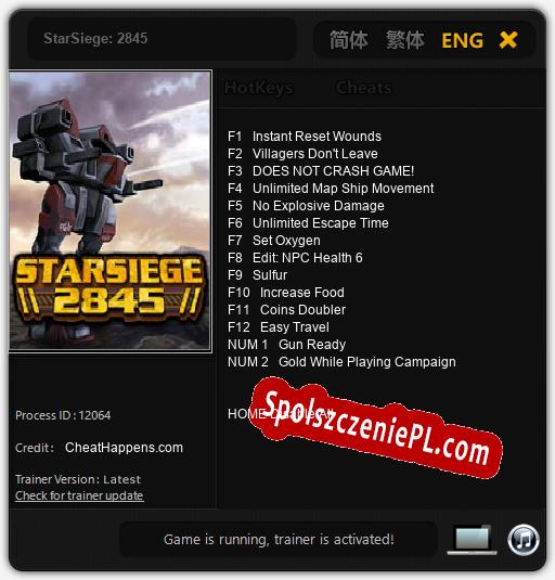 StarSiege: 2845: Cheats, Trainer +14 [CheatHappens.com]