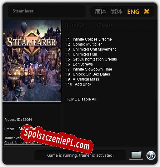 Steamfarer: Cheats, Trainer +10 [MrAntiFan]