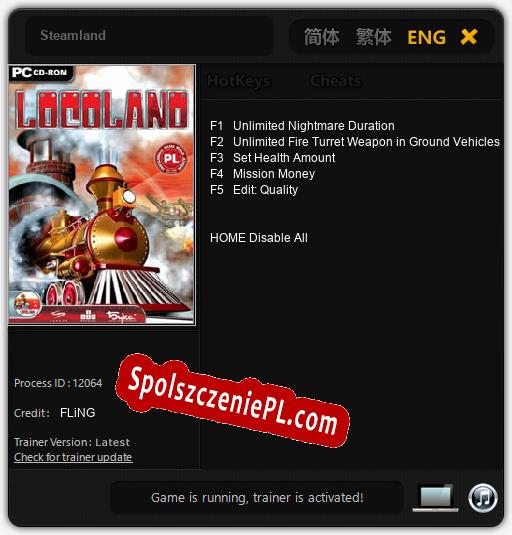 Steamland: Treinador (V1.0.6)