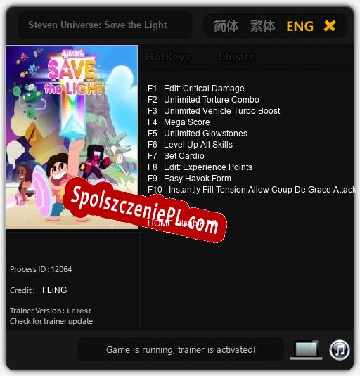 Steven Universe: Save the Light: Cheats, Trainer +10 [FLiNG]