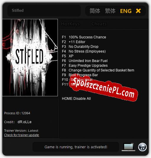 Stifled: Trainer +11 [v1.2]