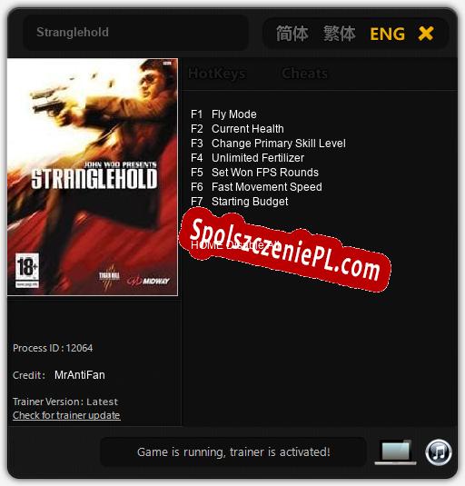 Stranglehold: Cheats, Trainer +7 [MrAntiFan]