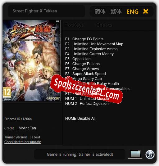 Street Fighter X Tekken: Cheats, Trainer +14 [MrAntiFan]