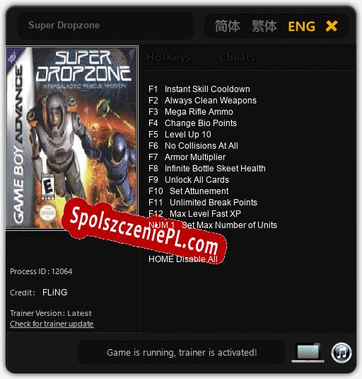 Super Dropzone: Cheats, Trainer +13 [FLiNG]