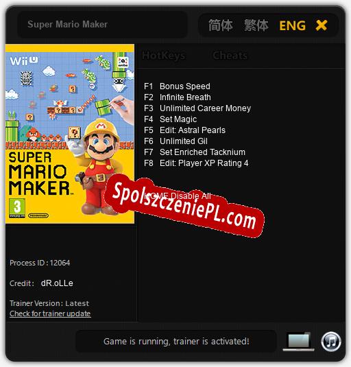 Treinador liberado para Super Mario Maker [v1.0.5]