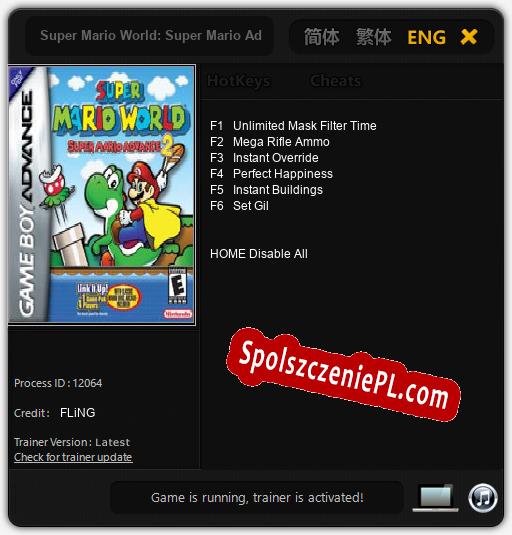 Super Mario World: Super Mario Advance 2: Cheats, Trainer +6 [FLiNG]