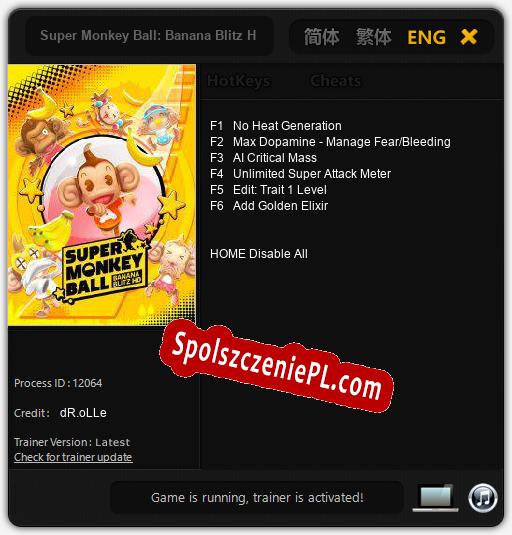 Treinador liberado para Super Monkey Ball: Banana Blitz HD [v1.0.2]